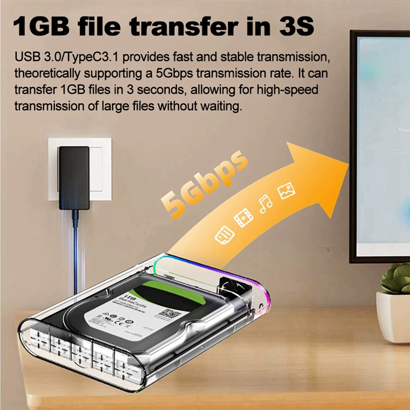 Boîtier transparent pour disqu - External Ssd avis et prix